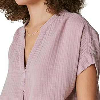 Blusa Casual de Manga Corta en lila