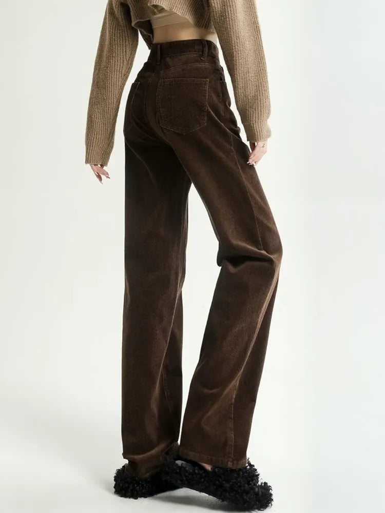 "Pantalón de Pana Marrón Wide Leg"