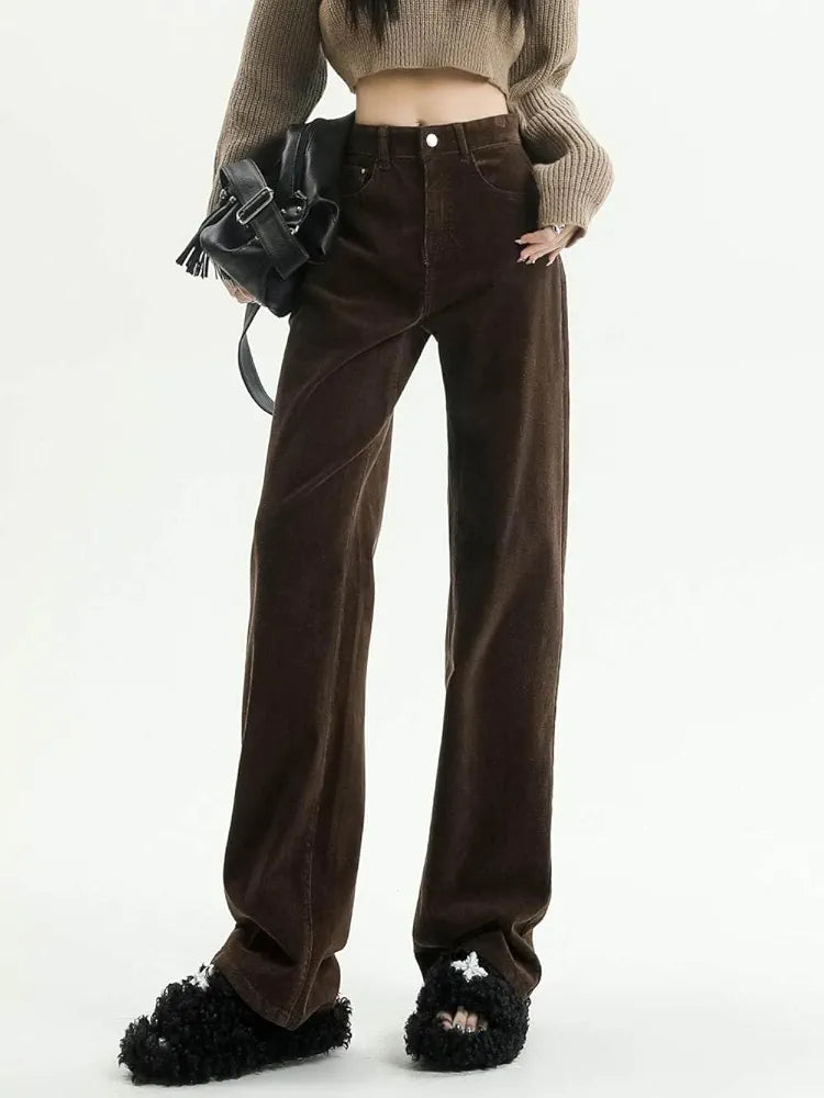 "Pantalón de Pana Marrón Wide Leg"