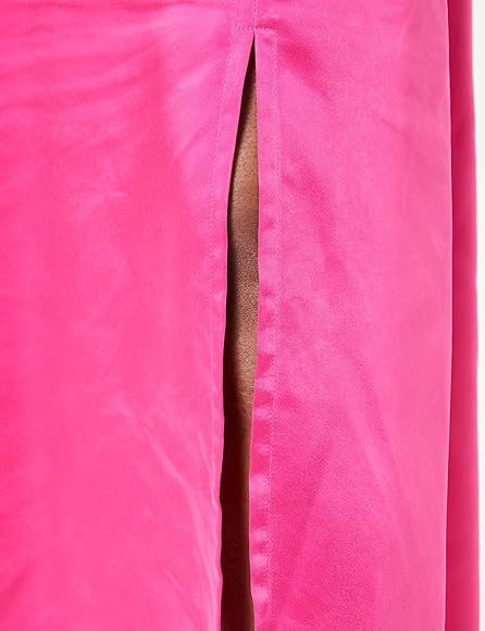 Vestido Midi de Tirantes en Rosa Brillante