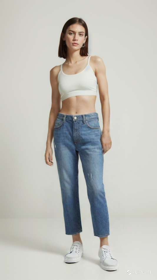 Mom Jeans Clásicos de Mezclilla Clara