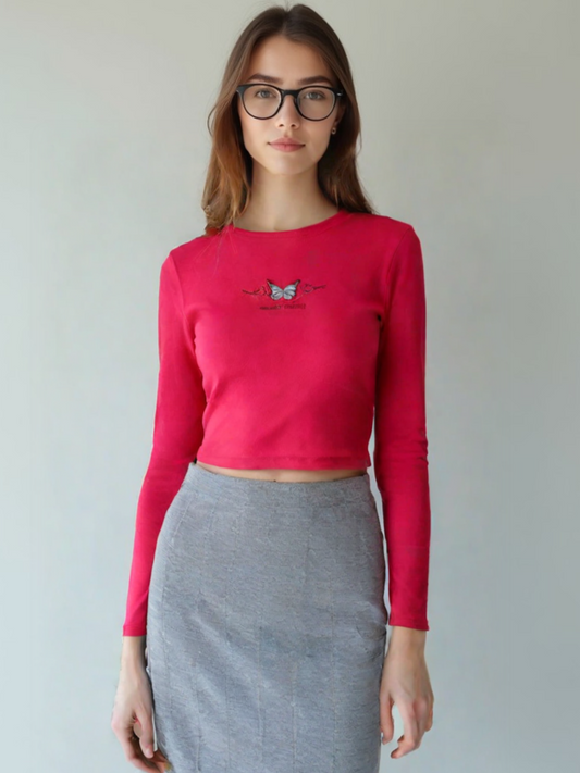 Camiseta con Diseño de Mariposa