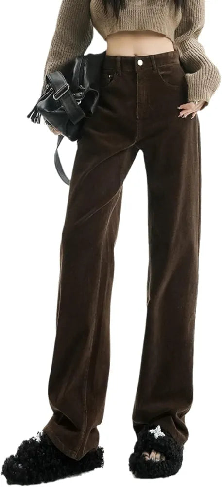 "Pantalón de Pana Marrón Wide Leg"