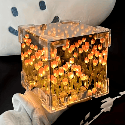 Kit de Luz Nocturna de Tulipán DIY - Alimentado por Batería, Decoración Inteligente para el Hogar para Dormitorio & Regalos para San Valentín, Cumpleaños, Halloween y Navidad