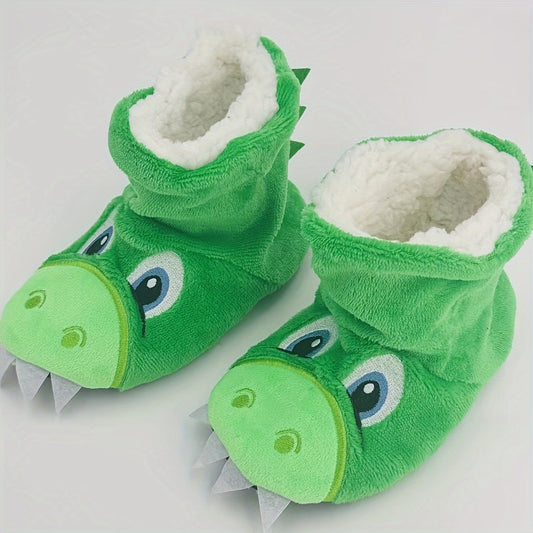 Calcetines Pantuflas Acogedores para Niños con Forro de Peluche - Espuma Viscoelástica, Botines Antideslizantes para Niños y Niñas, Diseño de Dibujos Animados Lindo, Perfectos para Uso Interior en Otoño/Invierno