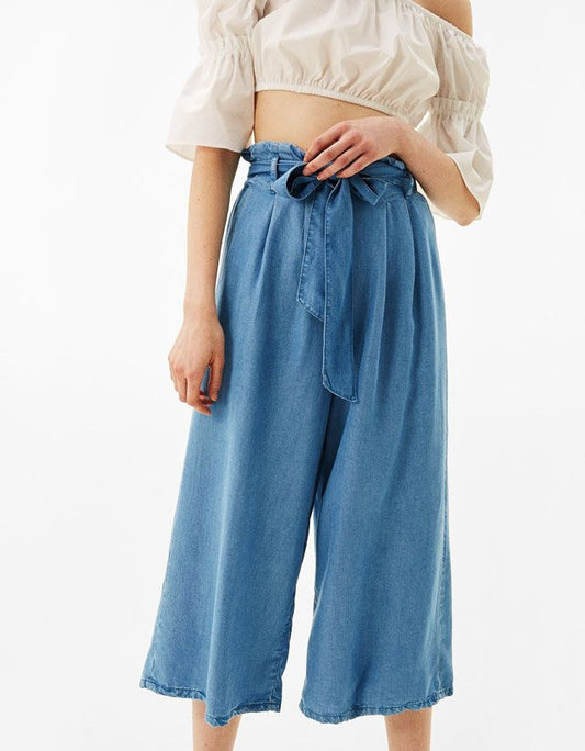 Culotte Jeans Paper Bag - Brisa Veraniega