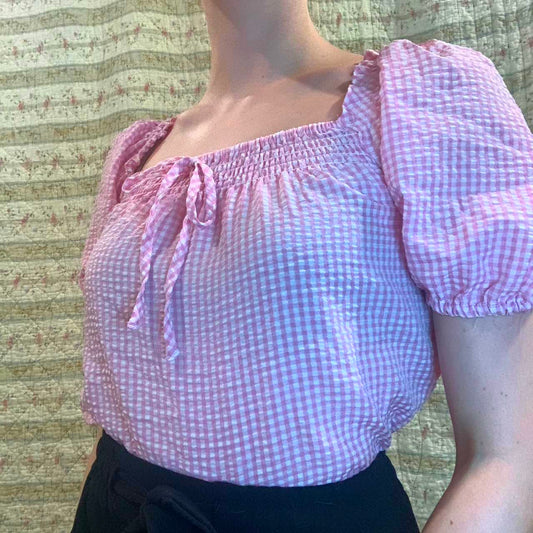 Blusa Vichy Rosa  