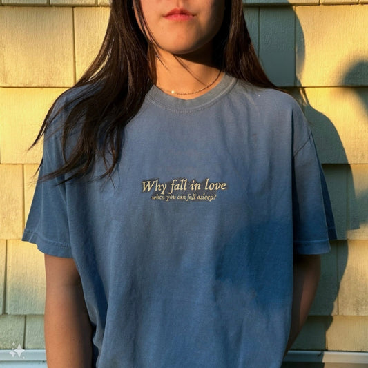 Camiseta Oversized Azul con Frase Inspiradora