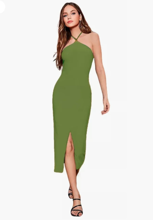 Vestido Elegante con Abertura