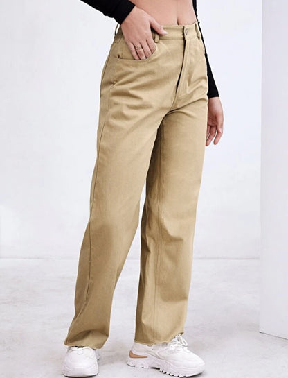 Pantalones Wide Leg Carpenter en Color Caqui