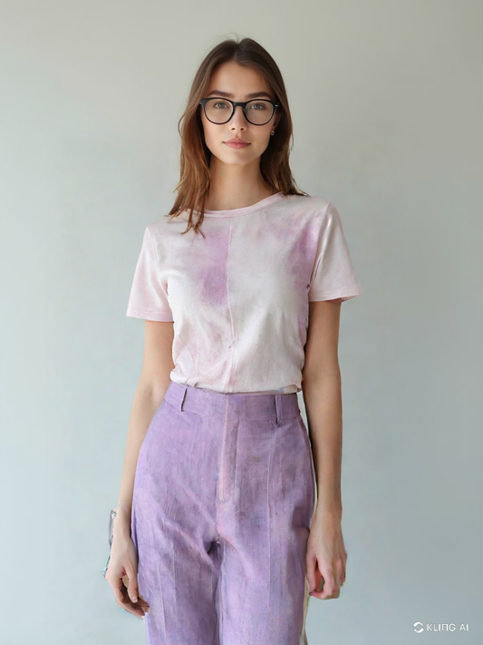 Blusa de Punto Acanalado con Efecto Tie-Dye